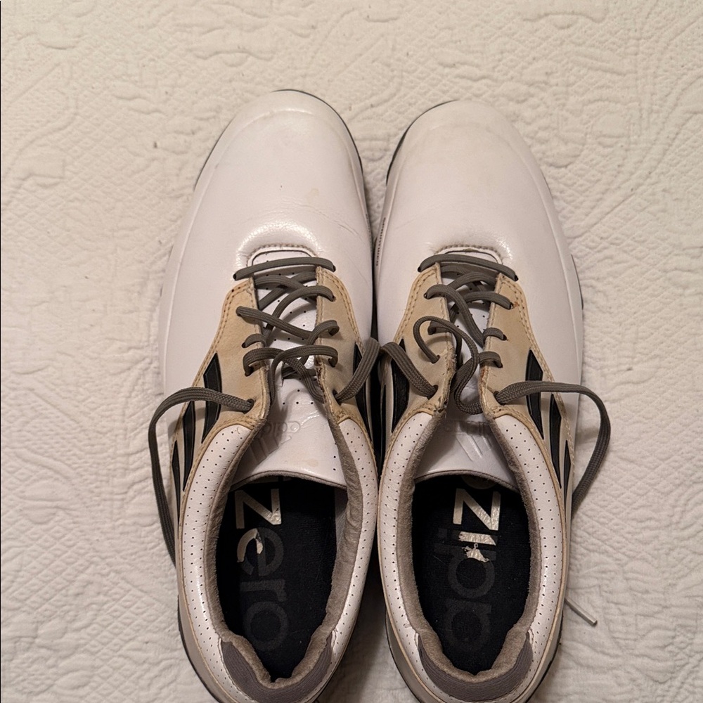 Adidas Men's White and Black Sneakers